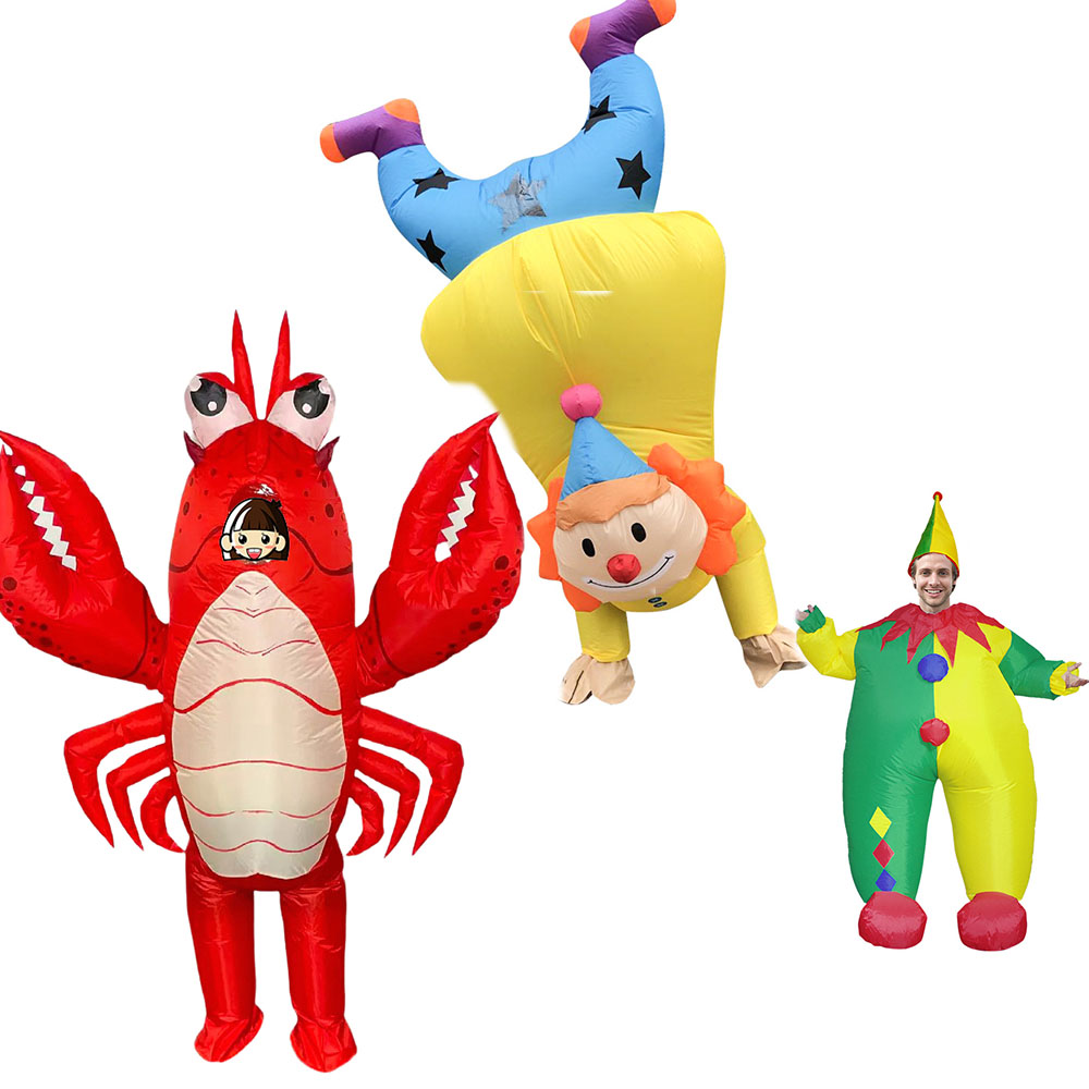 Halloween Costume Adult - Yetişkinler için Şişirilebilir Palyaço Kostümü, Komik,