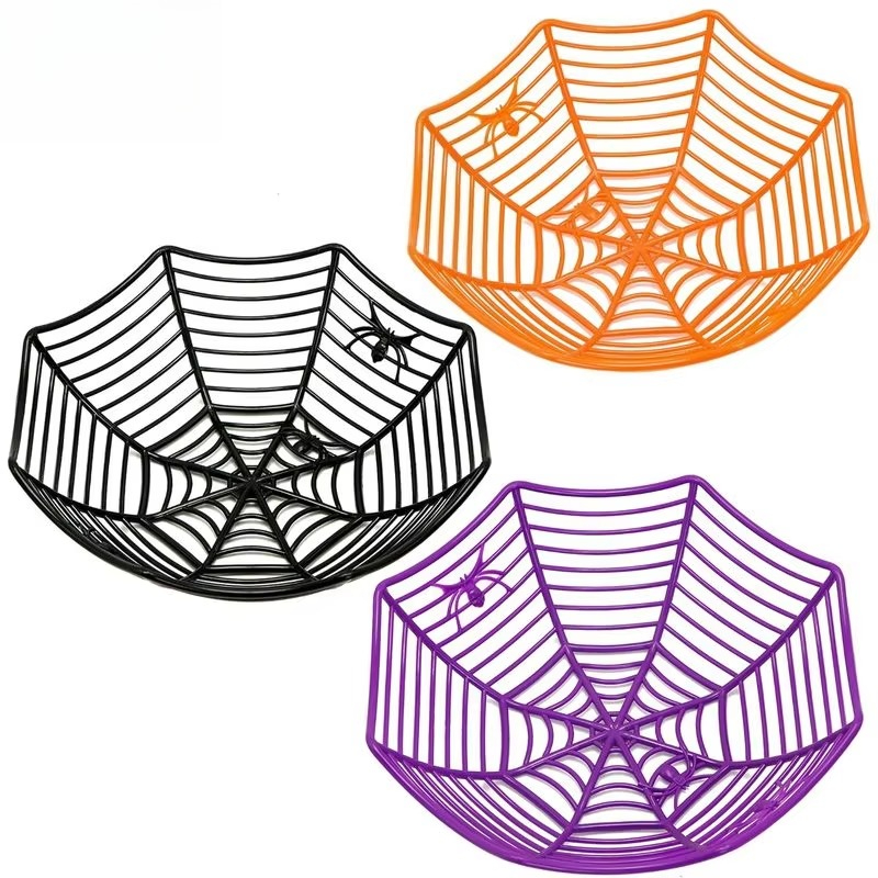 Spider Web Halloween Decoration - 1/3 Adet Cadılar Bayramı Şekerlik, Örümcek