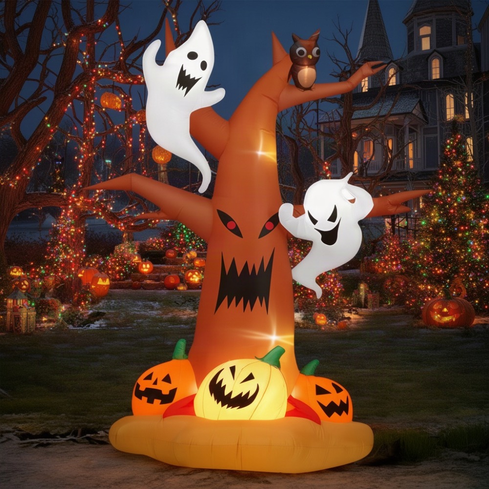 Halloween Pumpkin Decor Led - 2.4 Metre Şişme Cadılar Bayramı Balkabağı