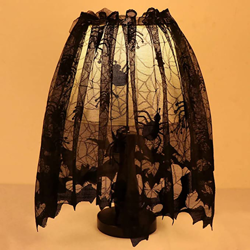 Spider Web Halloween Decoration - Cadılar Bayramı Temalı Siyah Dantel Örümcek