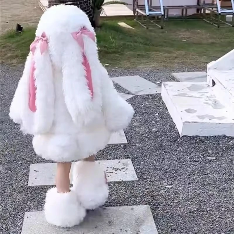 Halloween Costume Kids - Kızlar Güzel Karikatür Peluş Tavşan Cosplay