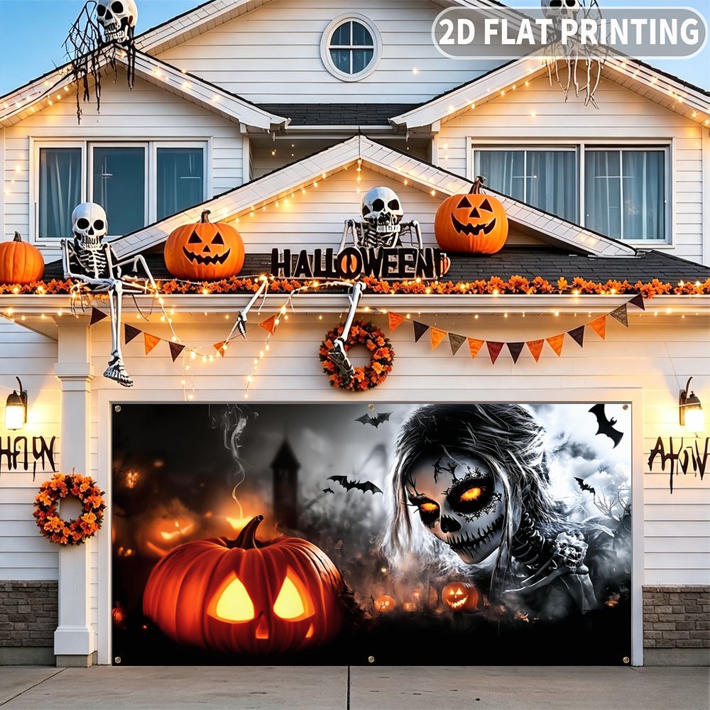 1 adet 2D düz Halloween temalı - Halloween Skeleton Decoration incelemesi ve fiyatı