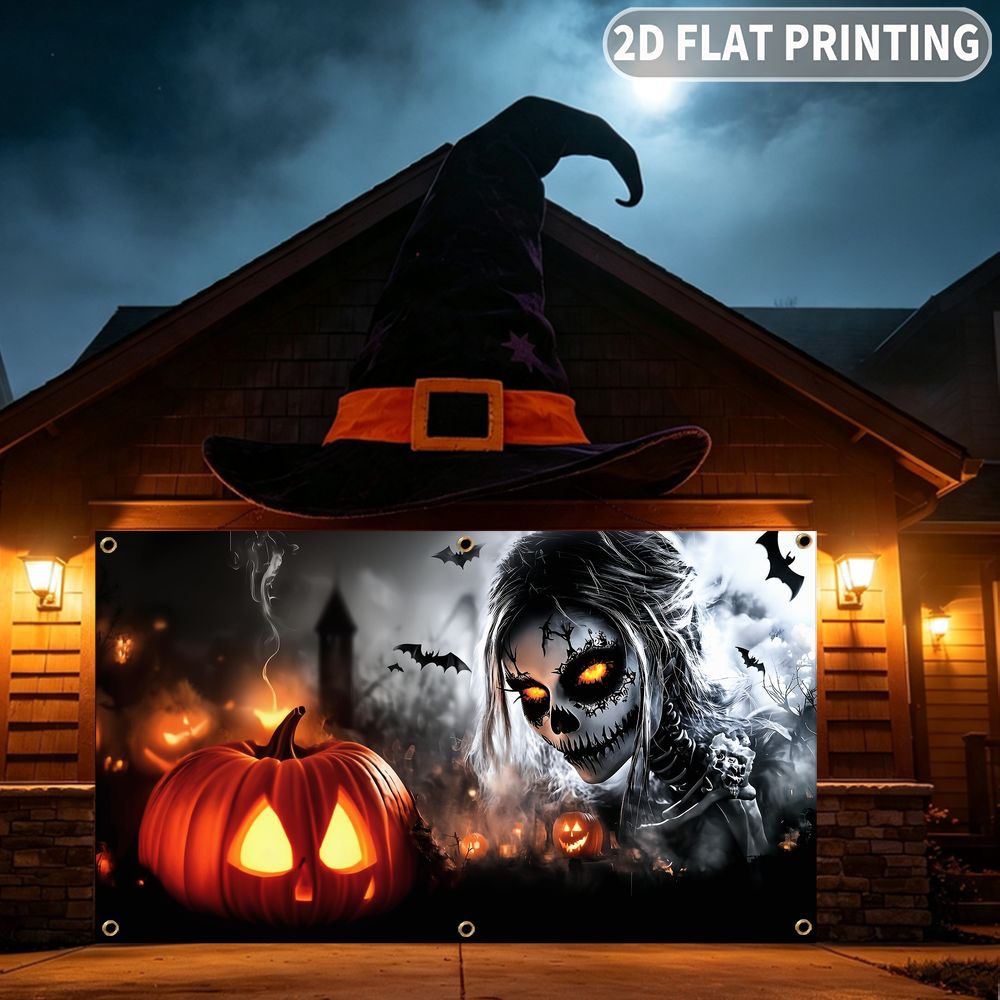1 adet 2D düz Halloween temalı - Halloween Skeleton Decoration incelemesi ve fiyatı