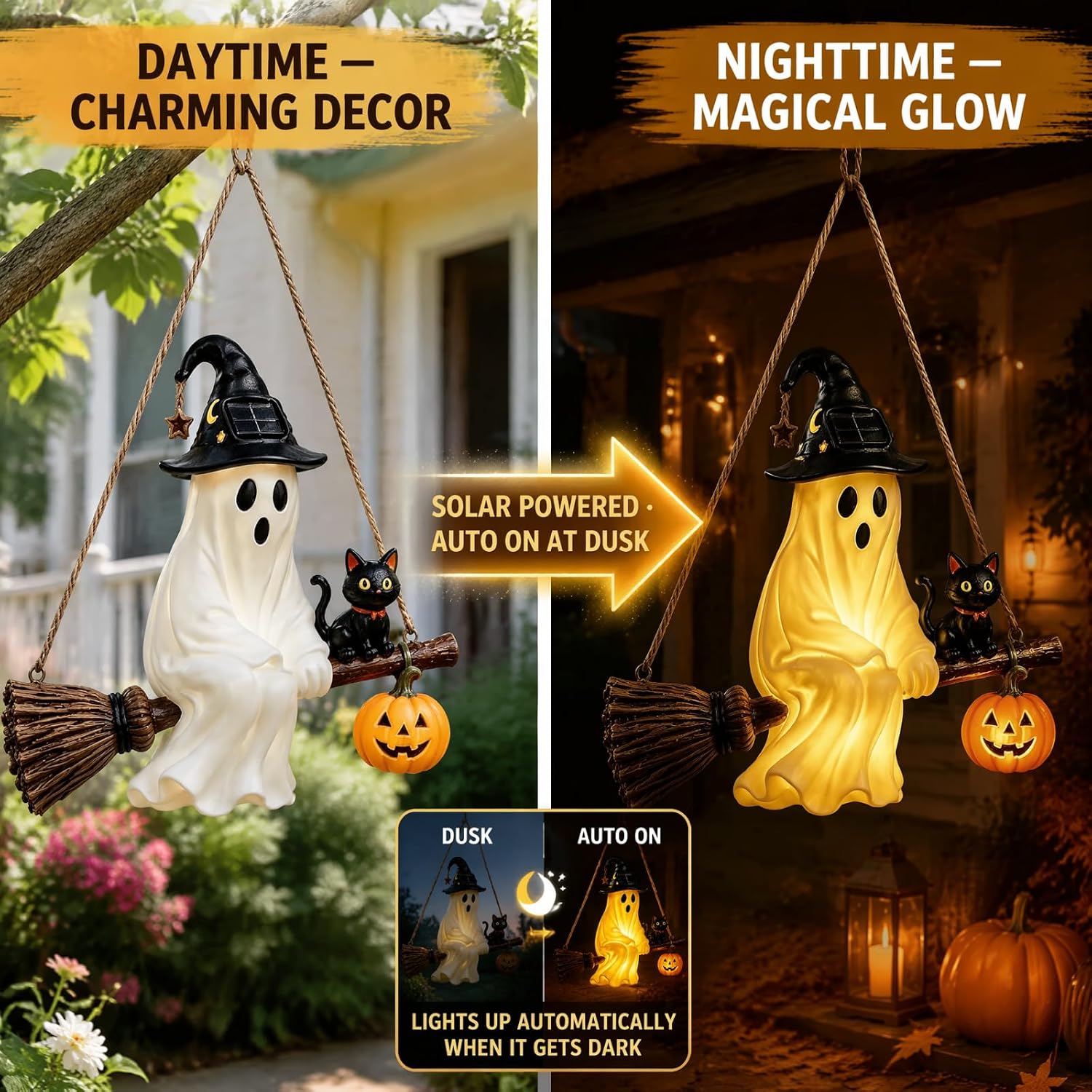 Güneş Enerjili Hayalet Avize C - Pumpkin Lantern Halloween incelemesi ve fiyatı