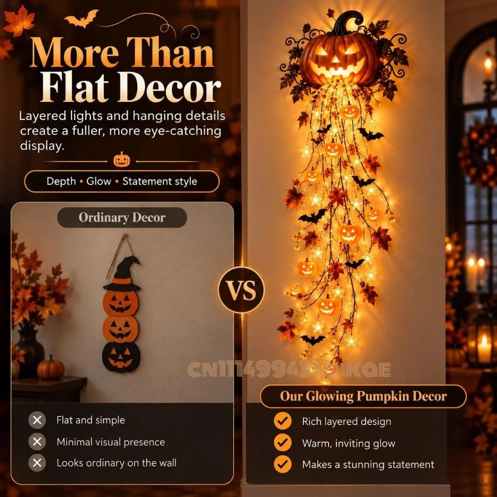 Şık Cadılar Bayramı Temalı Duv - Halloween Led String Lights Orange incelemesi ve fiyatı