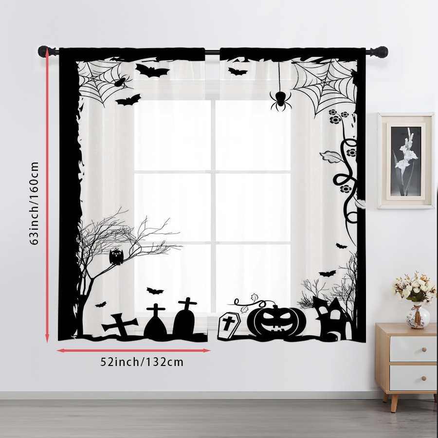 2 Adet Dijital Baskı Şeffaf Pe - Spider Web Halloween Decoration incelemesi ve fiyatı