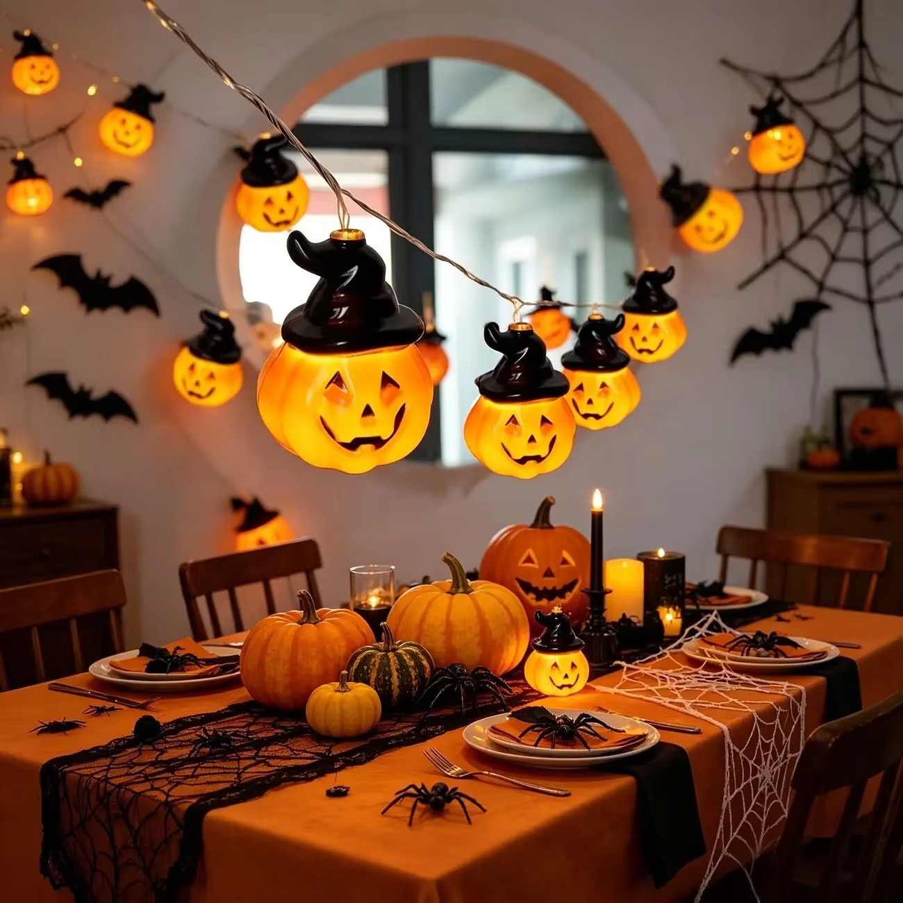 Cadı Şapkası Kabak Peri Işık Z - Halloween Led String Lights Orange incelemesi ve fiyatı