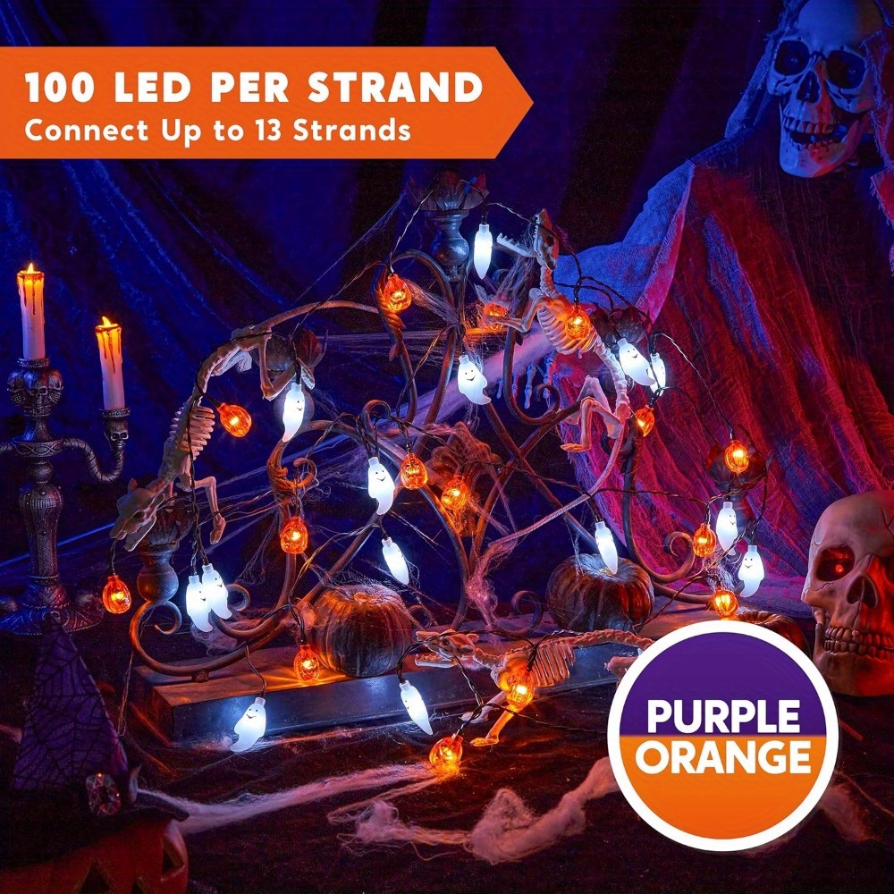 19.7FT 30 adet LED Pil ile Çal - Halloween Led String Lights Orange incelemesi ve fiyatı