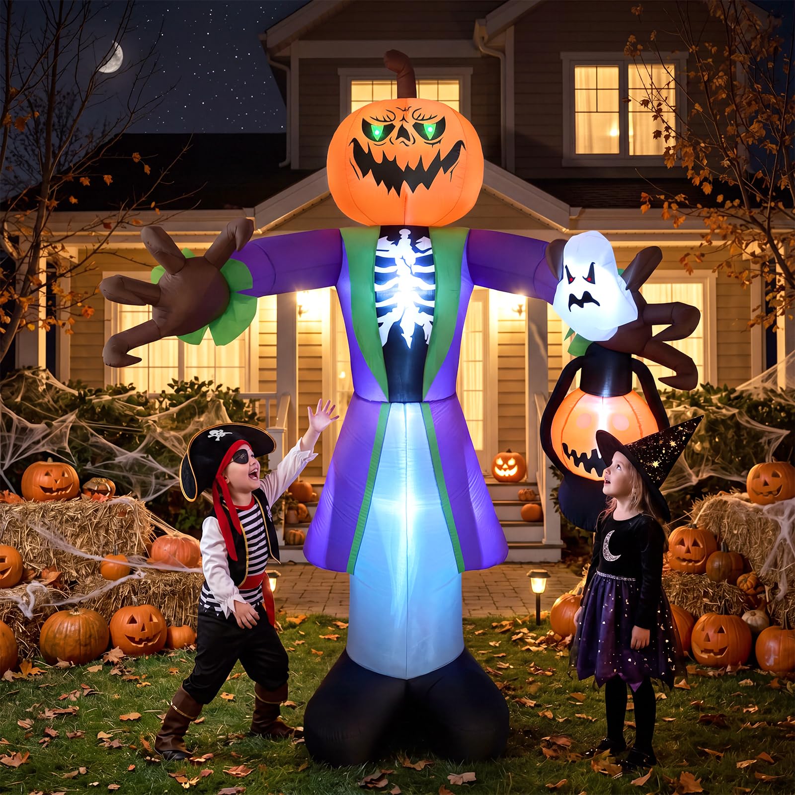 8 fit boyutunda, LED fenerli,  - Halloween Pumpkin Decor Led incelemesi ve fiyatı